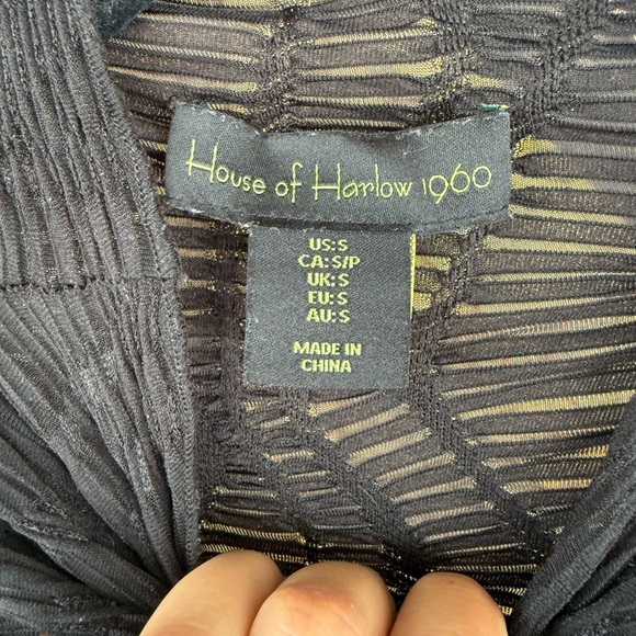 House of Harlow 1960 Black Textured BodyCon Dress Size small - Picture 6 of 8